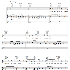 Foo Fighters Next Year Musik Noten - Piano, Vocal & Guitar Chords - 27339-0