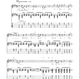 Foo Fighters This Is A Call Musik Noten - Guitar Tab - 54720-0