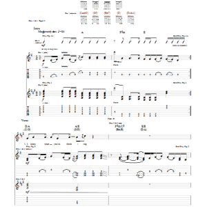 Foo Fighters Wheels Musik Noten - Guitar Tab - 73788-0