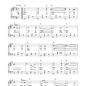 Foster & Allen The Old Rustic Bridge By The Mill Musik Noten - Piano, Vocal & Guitar Chords - 17390-0