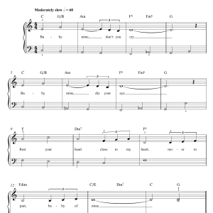 Frank Churchill & Ned Washington Baby Mine (from Dumbo) Musik Noten - Beginner Piano - 48476-0