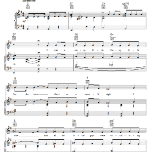 Frank Loesser Dolores Musik Noten - Piano, Vocal & Guitar Chords - 16544-0