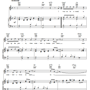Frank Sinatra I Wanna Be Around Musik Noten - Piano, Vocal & Guitar Chords - 91966-0