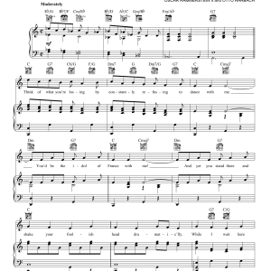 Frank Sinatra I Won't Dance Musik Noten - Piano, Vocal & Guitar Chords - 31545-0