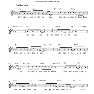 Frank Sinatra Lets Get Away From It All Musik Noten - Piano Solo - 17448-thumbnail