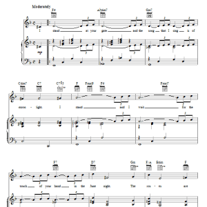 Frank Sinatra Moonlight Serenade Musik Noten - Piano, Vocal & Guitar Chords - 24988-0