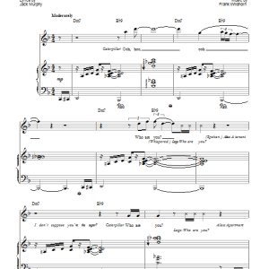 Frank Wildhorn Advice From A Caterpillar Musik Noten - Piano, Vocal & Guitar Chords - 88200-0