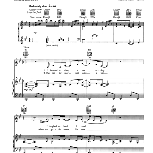 Frank Wildhorn Missing You (My Bill) Musik Noten - Piano, Vocal & Guitar Chords - 159233-0