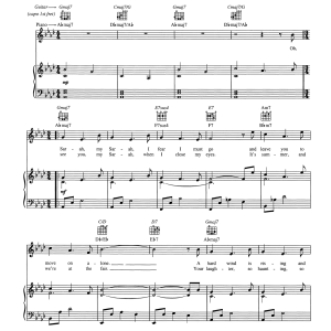 Frank Wildhorn Sarah Musik Noten - Piano, Vocal & Guitar Chords - 159247-0