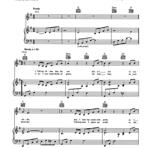 Frank Wildhorn Tell My Father Musik Noten - Piano, Vocal & Guitar Chords - 159230-0