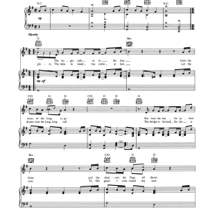Frank Wildhorn The Glory Musik Noten - Piano, Vocal & Guitar Chords - 159235-0