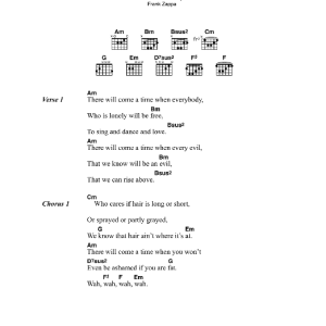 Frank Zappa Take Your Clothes Off When You Dance Musik Noten - Guitar Chords/Lyrics - 43998-0