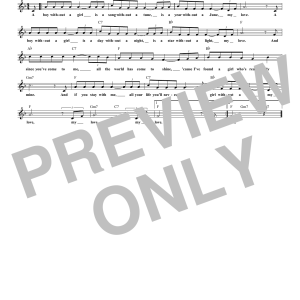 Frankie Avalon A Boy Without A Girl Musik Noten - Lead Sheet / Fake Book - 174694-0