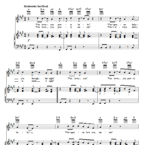 Frankie Valli & The Four Seasons Who Loves You Musik Noten - Piano, Vocal & Guitar Chords - 54712-0
