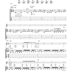 Franz Ferdinand Can't Stop Feeling Musik Noten - Guitar Tab - 45552-0