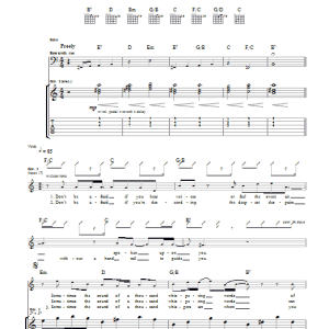 Franz Ferdinand Dream Again Musik Noten - Guitar Tab - 45551-0