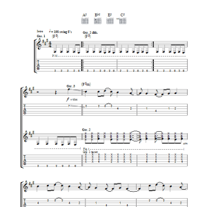 Franz Ferdinand Evil And A Heathen Musik Noten - Guitar Tab - 33634-0