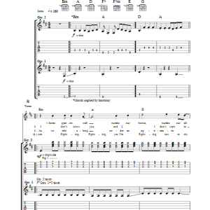 Franz Ferdinand You're The Reason I'm Leaving Musik Noten - Guitar Tab - 33652-0