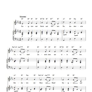 Franz Joseph Haydn Einigkeit Und Recht Und Freiheit (German National Anthem) Musik Noten - Piano, Vocal & Guitar Chords - 42502-0