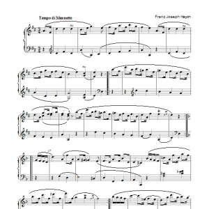 Franz Joseph Haydn Minuet From Sonata In D Musik Noten - Piano Solo - 104442-0