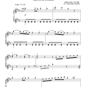 Franz Joseph Haydn Piano Concerto In D Major, Theme From First Movement Musik Noten - Piano Solo - 46200-0