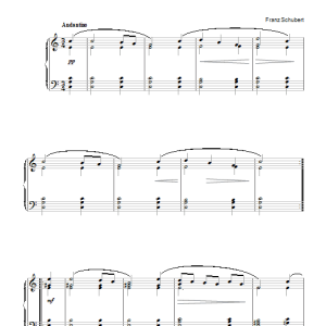 Franz Schubert Andantino Musik Noten - Easy Piano - 40082-0