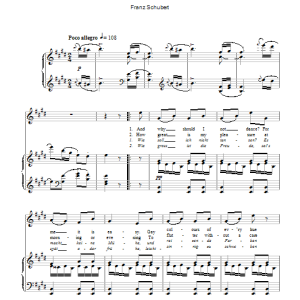 Franz Schubert Der Schmetterling (The Butterfly) Musik Noten - Piano & Vocal - 112163-0
