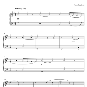 Franz Schubert Impromptu No. 3 in G Flat Major, Op.90 (excerpt) Musik Noten - Piano, Vocal & Guitar Chords - 120948-0