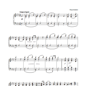 Franz Schubert Impromptu No.2 in Ab Major (excerpt), Op.142 Musik Noten - Piano Solo - 26601-0