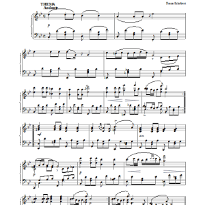 Franz Schubert Impromptu No.3 in Bb Major (excerpt), Op.142 Musik Noten - Piano Solo - 26600-0