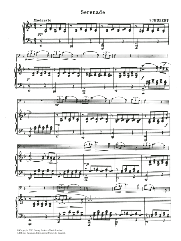 Franz Schubert Serenade Musik Noten - Cello Solo - 120723-0