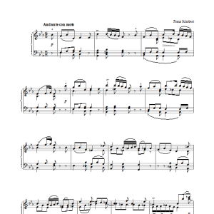 Franz Schubert Symphony No.5 in Bb Major - 2nd Movement: Andante con moto Musik Noten - Piano Solo - 26584-0