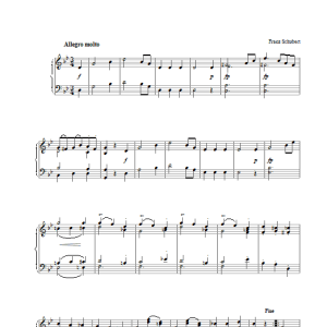 Franz Schubert Symphony No.5 in Bb Major - 3rd Movement: Minuet - Allegro molto Musik Noten - Piano Solo - 26585-0