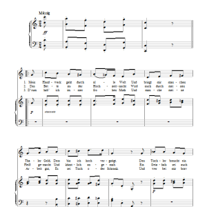 Franz Schubert Tischlerlied Musik Noten - Piano & Vocal - 112347-0