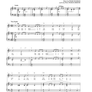 Franz Waxman The Song Of Ruth Musik Noten - Piano, Vocal & Guitar Chords - 175092-0