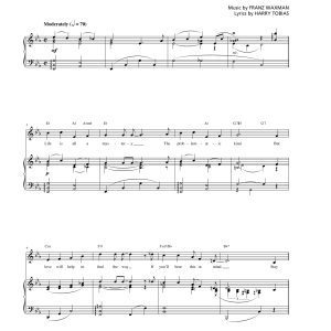Franz Waxman Young In Heart Musik Noten - Piano, Vocal & Guitar Chords - 175079-0