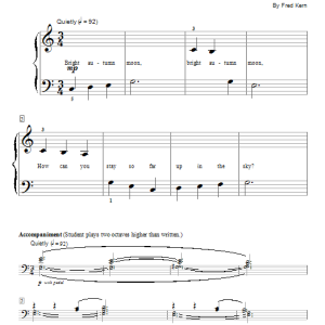 Fred Kern Bright Autumn Moon Musik Noten - Educational Piano - 99586-0