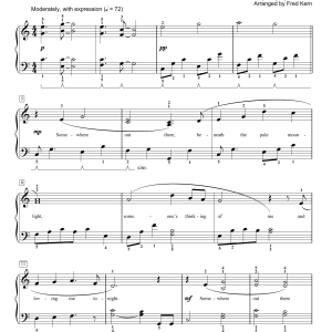 Fred Kern Somewhere Out There Musik Noten - Educational Piano - 154881-0