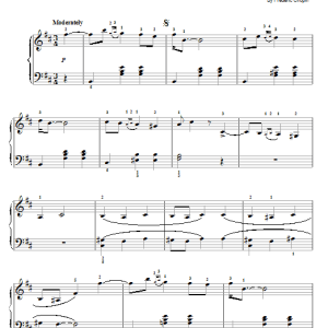 Frederic Chopin Mazurka Op. 33, No. 4 Musik Noten - Easy Piano - 75725-0