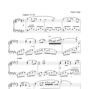Frederic Chopin Piano Concerto No. 1 (2nd Movement - Romance) Musik Noten - Piano Solo - 33680-0