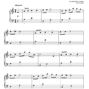 Frédéric Chopin Waltz In A Minor Musik Noten - Very Easy Piano - 157733-0