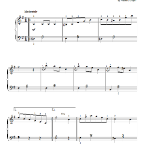 Frederic Chopin Waltz No. 14, Op. Posthumous, in E Minor Musik Noten - Easy Piano - 95936-0
