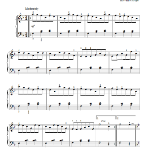 Frederic Chopin Waltz No. 4, Op. 34, No. 3 Musik Noten - Easy Piano - 95935-0