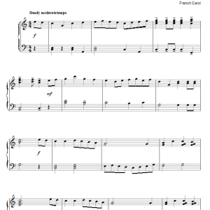 French Carol Ding Dong! Merrily On High! (in the style of Jean-Joseph Mouret) Musik Noten - Piano Solo - 52022-0