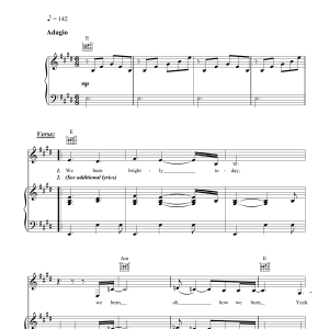 Fruit Burn Musik Noten - Piano, Vocal & Guitar Chords - 38897-0