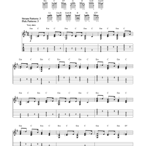 Fryderyk Chopin Funeral March Musik Noten - Easy Guitar Tab - 161105-0