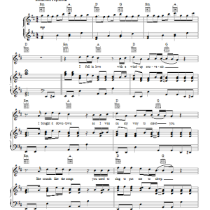 fun. All Alone Musik Noten - Piano, Vocal & Guitar Chords - 92892-0
