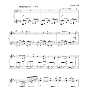 Gabriel Faure Barcarolle No.12 in Eb Major, Op.106 Musik Noten - Piano Solo - 31188-0