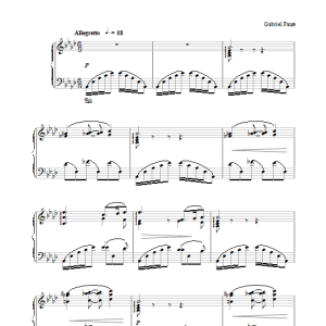 Gabriel Faure Barcarolle No.4 in Ab Major, Op.44 Musik Noten - Piano Solo - 31189-0
