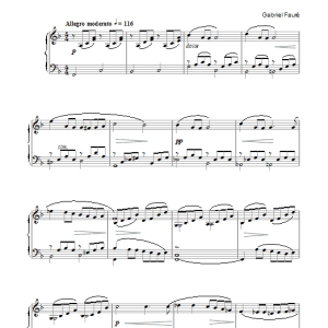 Gabriel Faure Chanson D'Amour Musik Noten - Piano Solo - 104363-0